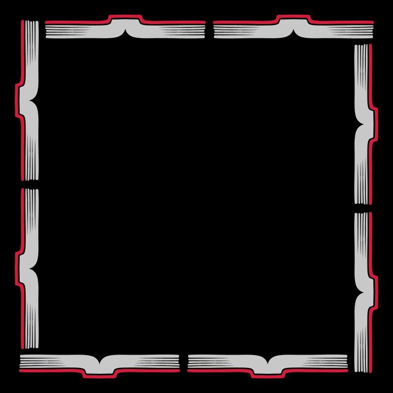 Square Frame Border Books