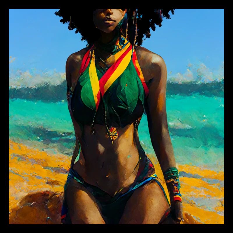 rasta queen à la plage