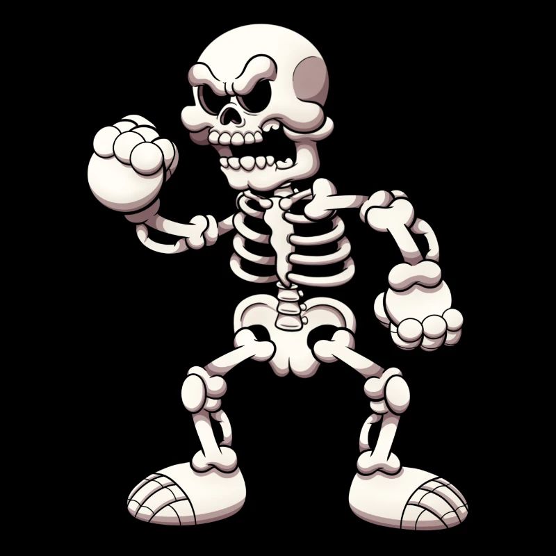 Wütendes Skelett