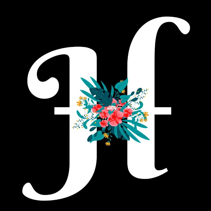 lettre H fleuris
