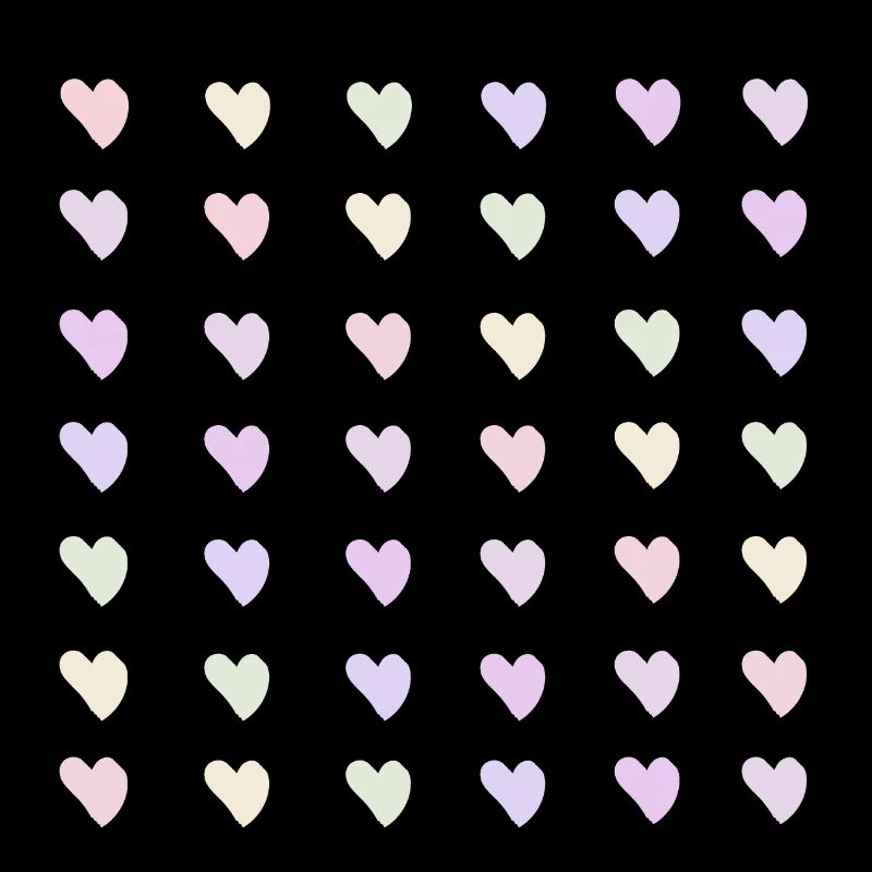 Pastel-Regenbogen-Herzen