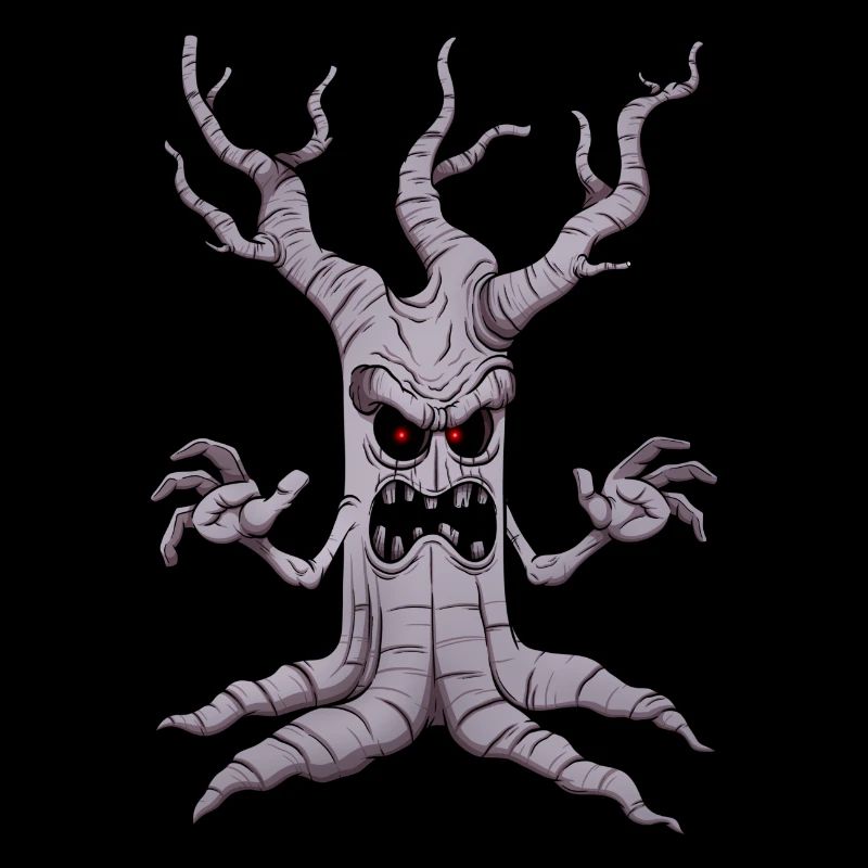 Arbre d’Halloween effrayant