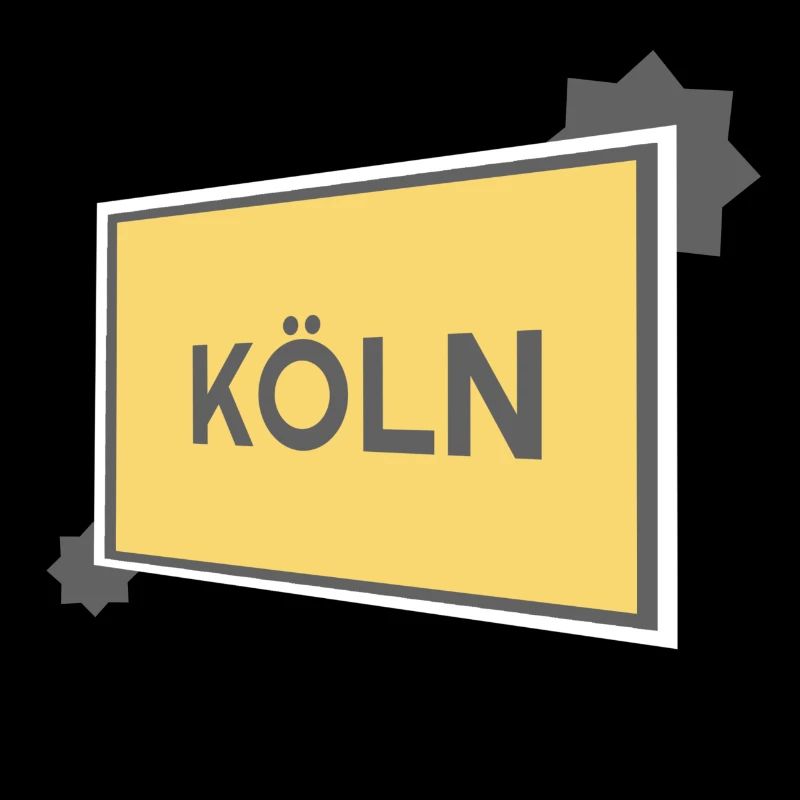 Köln Ortsschild - modern grey