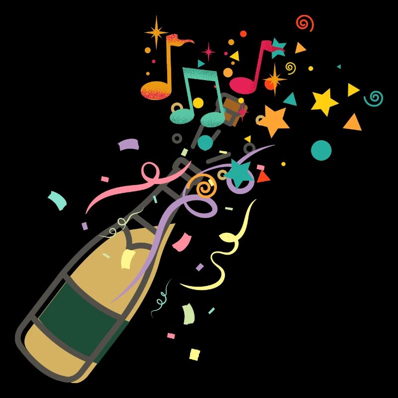 Bouteille ,musical éclat festif