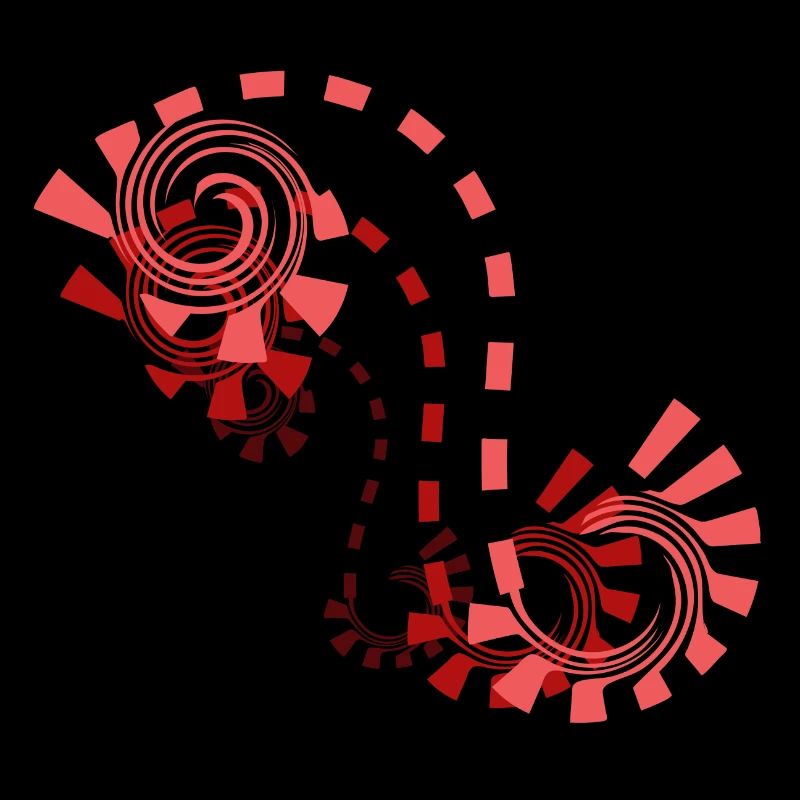 rotes ornament schattiert