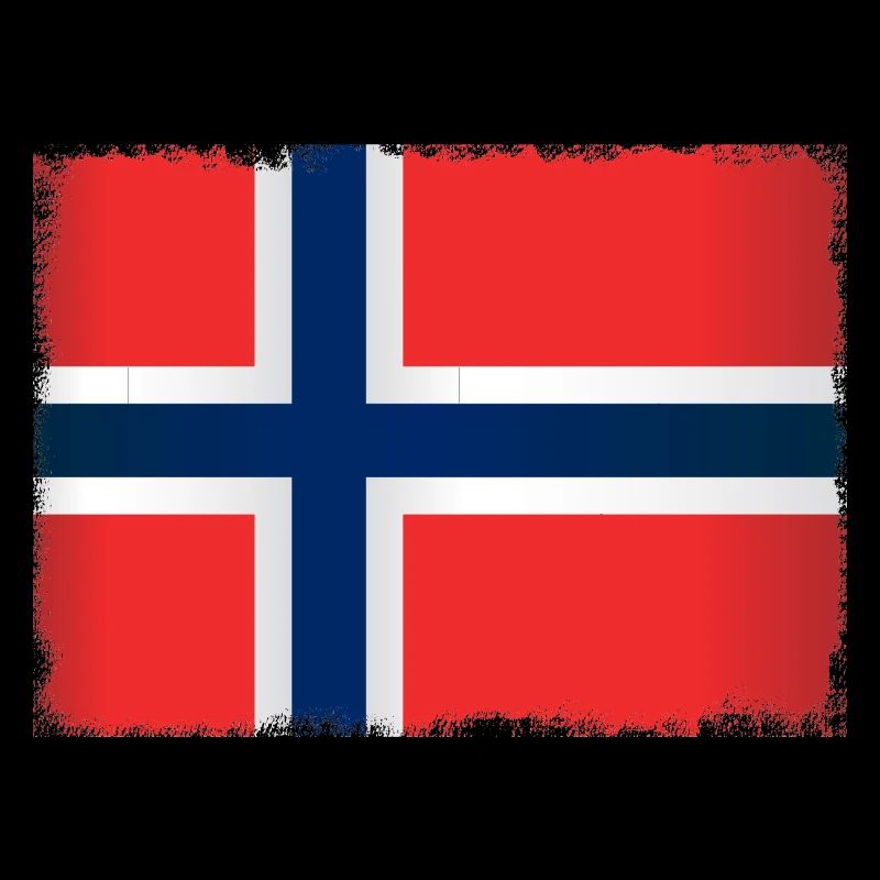 Drapeau grunge de la Norvège