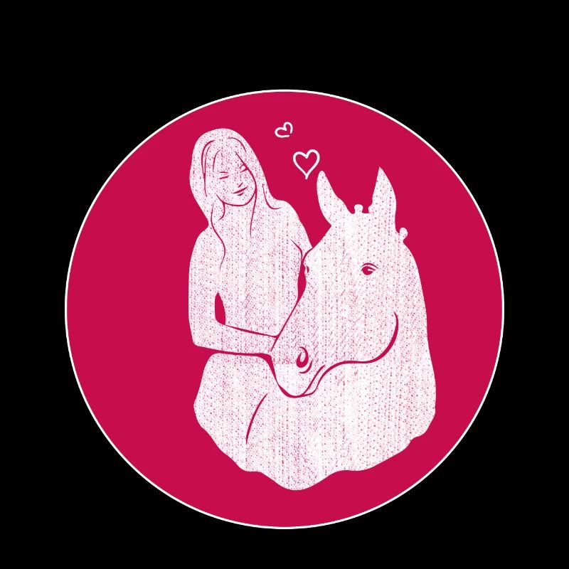Pferdemädchen Liebe Pferd und Frau
