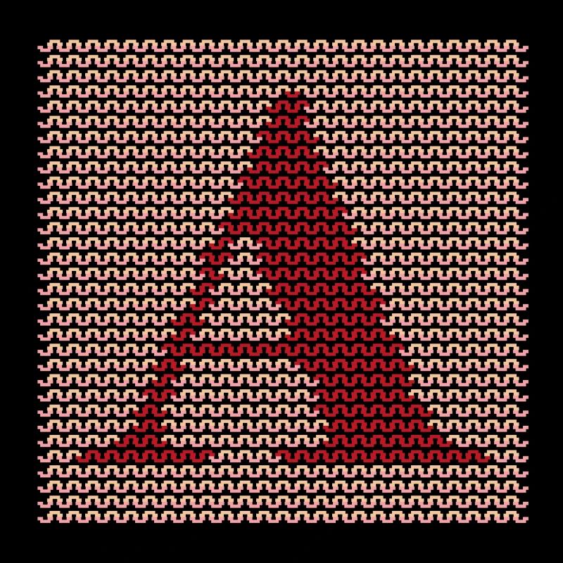 Garn Serif Buchstabe A Rot