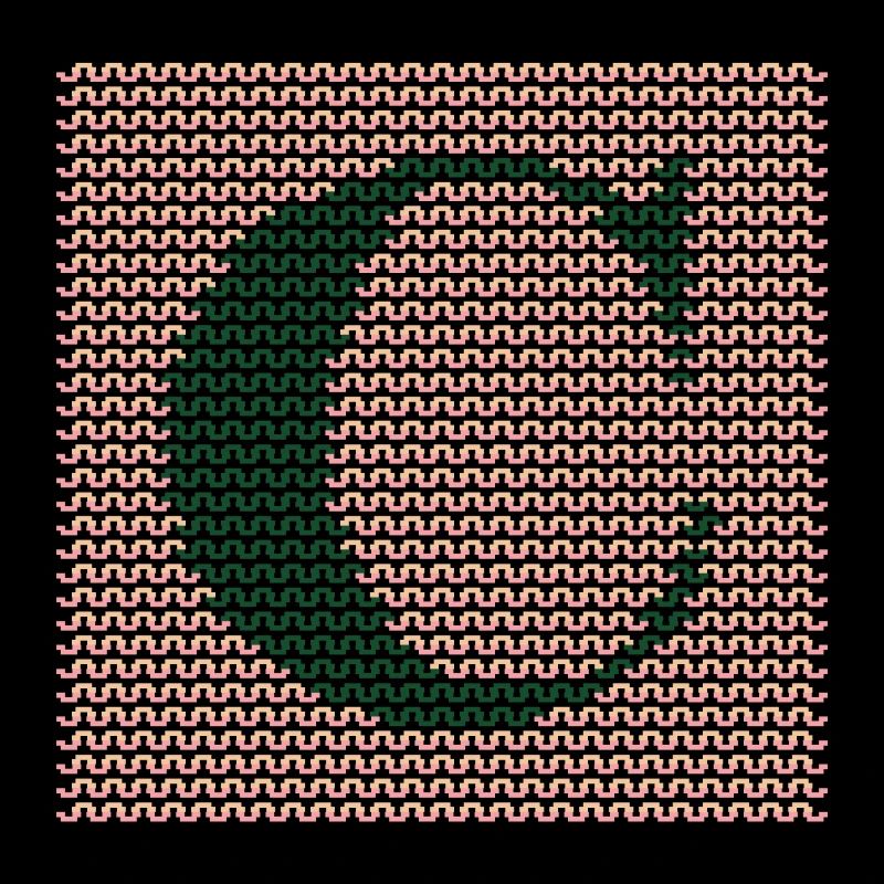 Yarn Serif Letter C Green