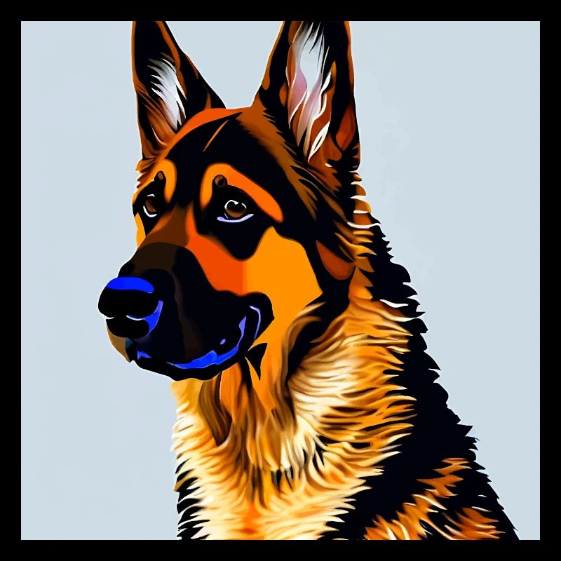 Deutscher Schäferhund, digitale Malerei,