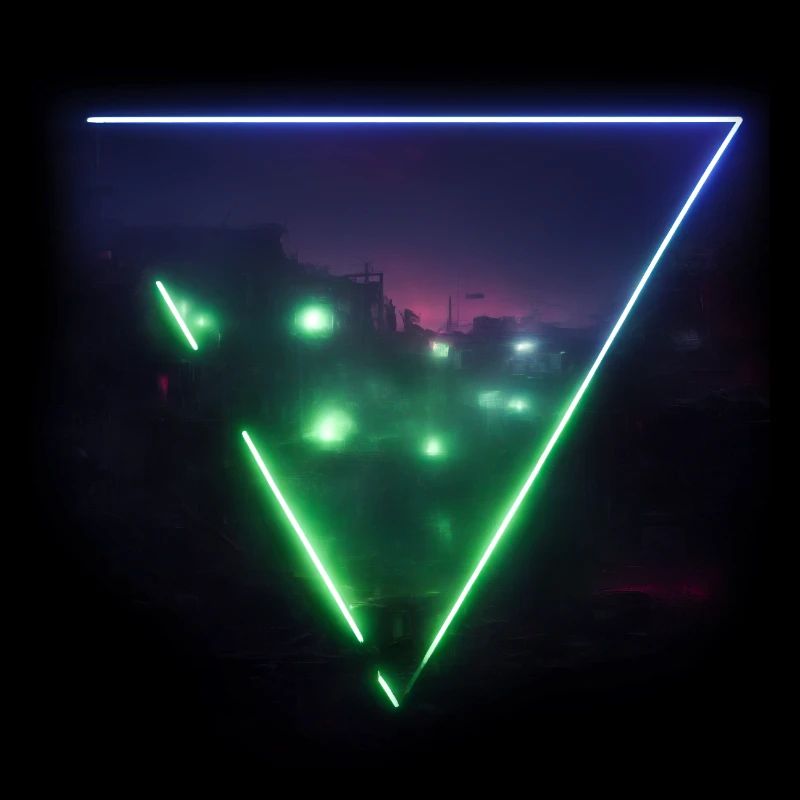 Trippy Dystopian Landscape Triangle