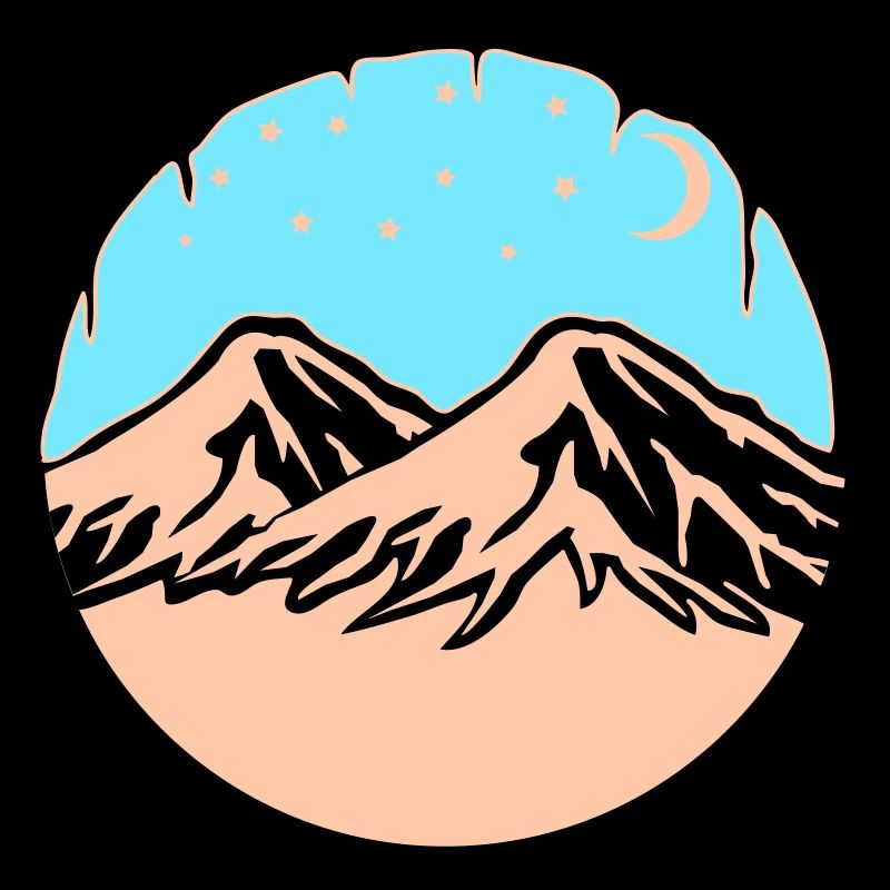 Montagnes de ciel étoilé