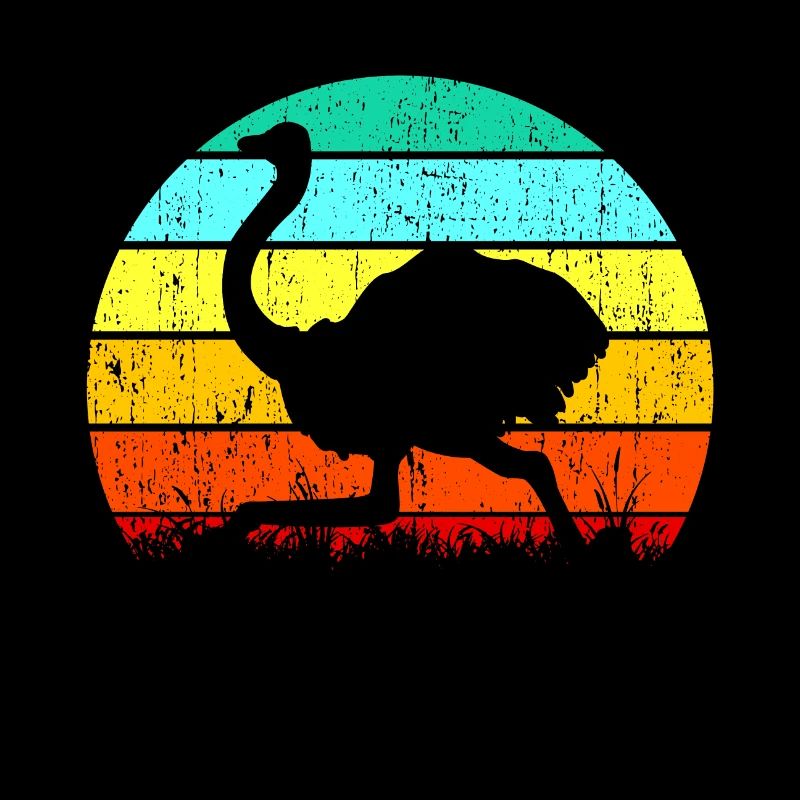 Prétendument Ostrich Retro Ostrich Lover Gift Idea