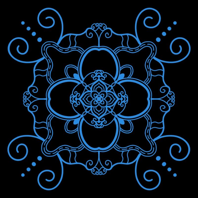 Mandala style - Blue