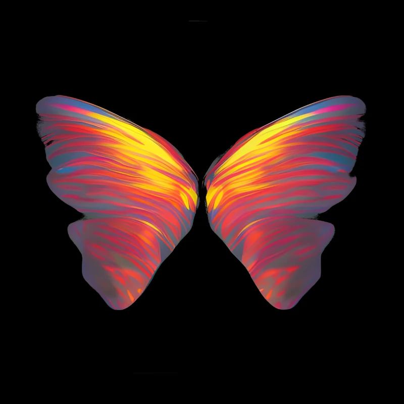 Ailes de papillon colorées