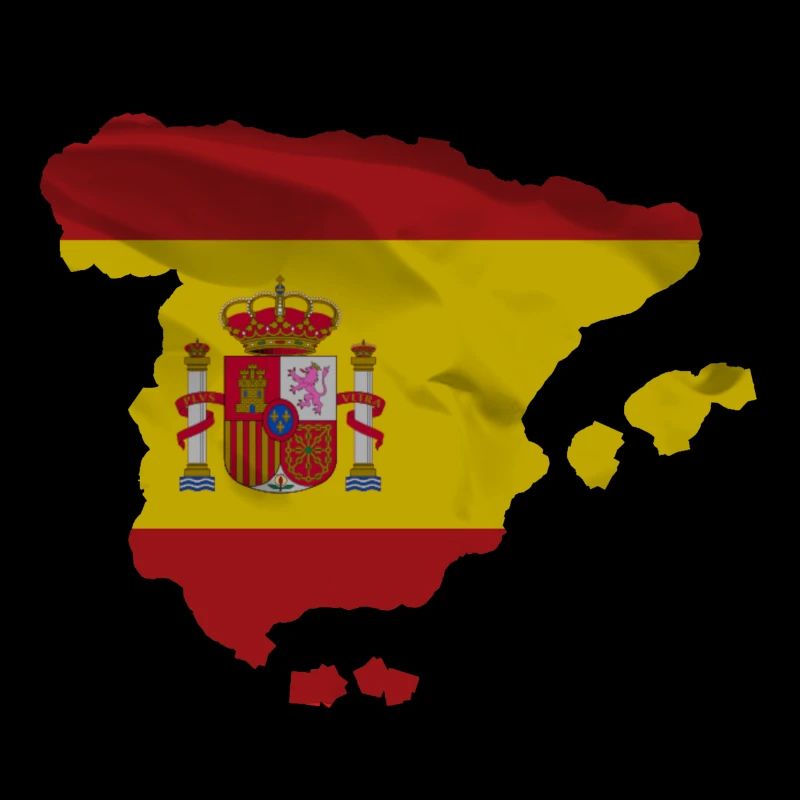 Drapeau de l’Espagne en forme de pays
