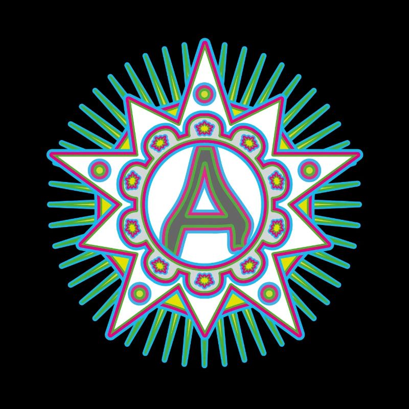 Stars with letter A. Your word - your thought