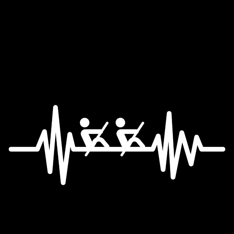 Ruder Herzschlag - Ruderer Design Geschenkidee