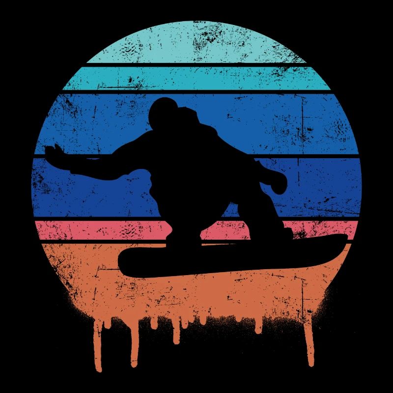 Snowboard Snowboarding Retro