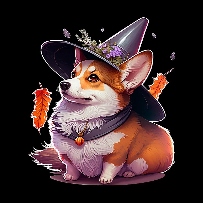 Corgi Herbal Witch
