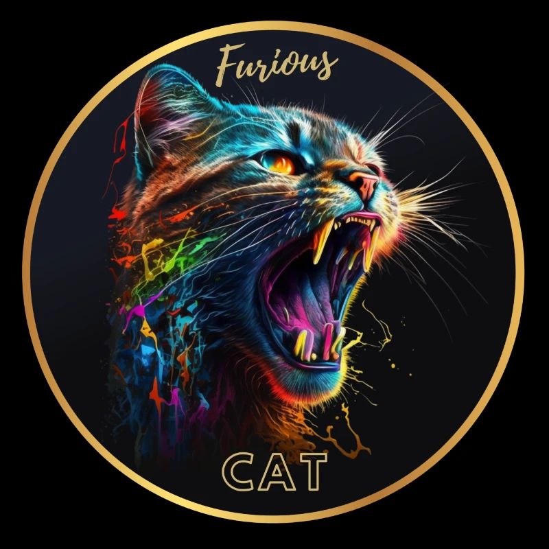 Furious cat