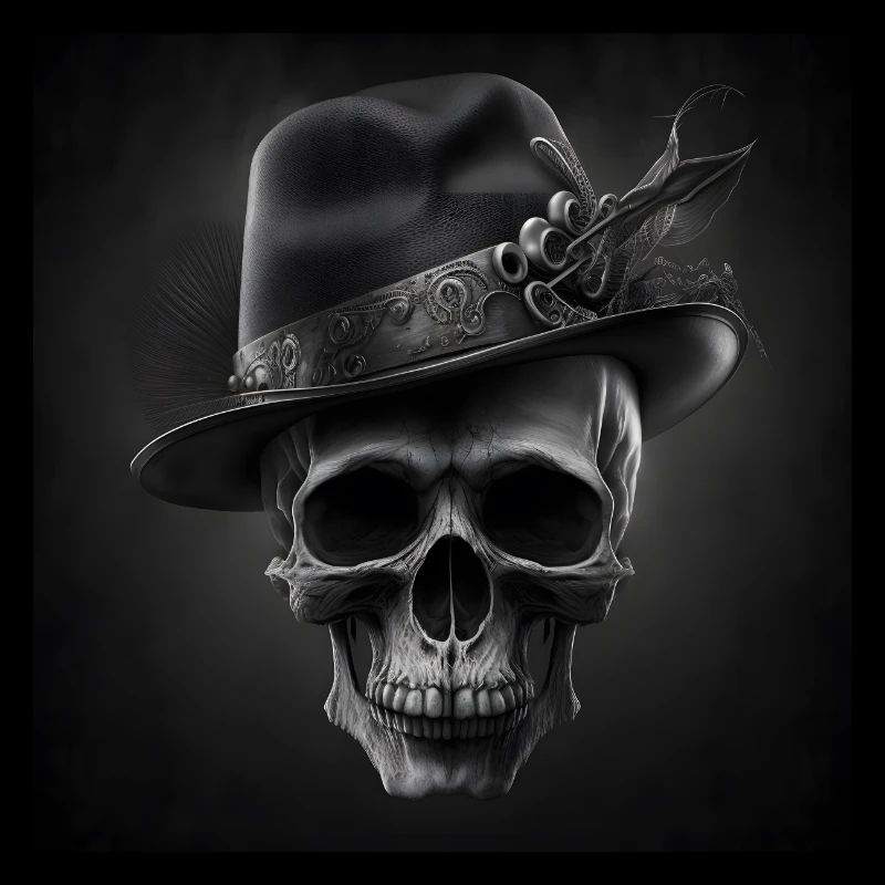 Vintage Black Skull