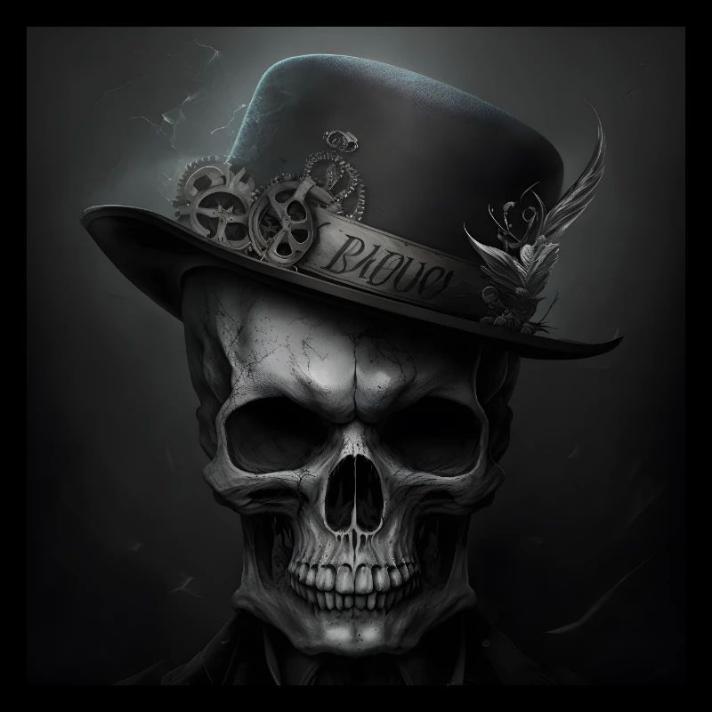 Vintage Black Skull
