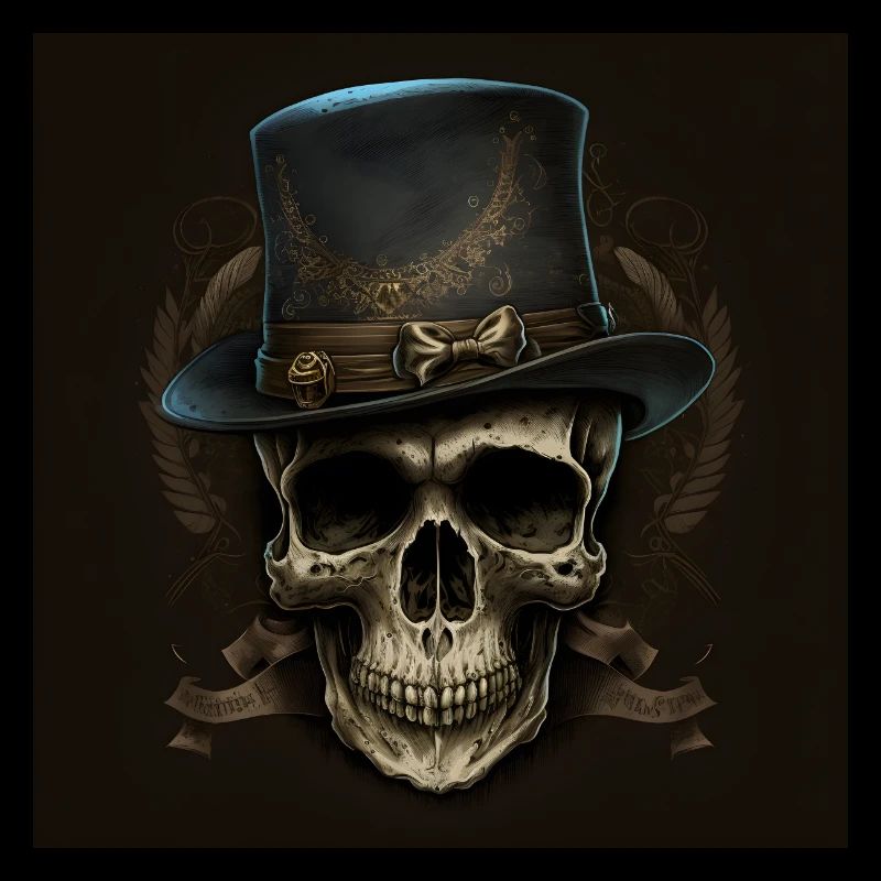 Vintage Black Skull