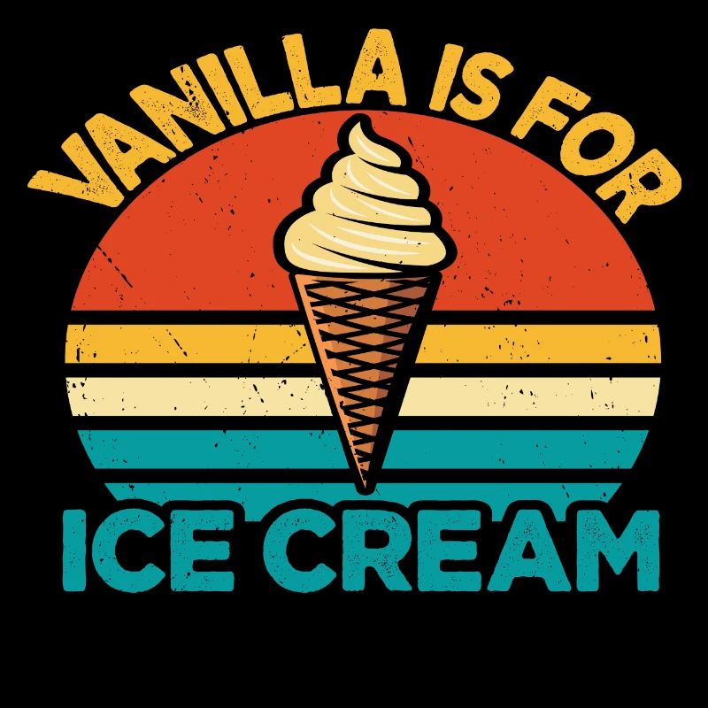 La vanille est pour la crème glacée vintage rétro
