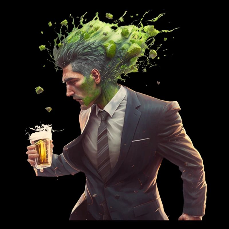 Explosion du houblon par la bière artisanale. Complet