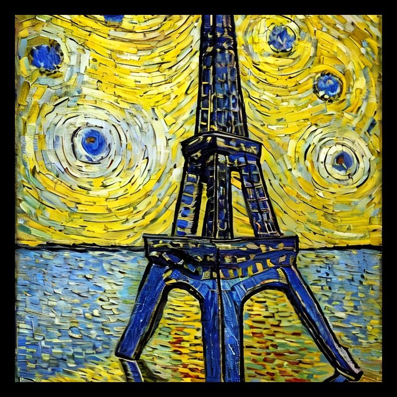Paris Eiffel Tower van gogh