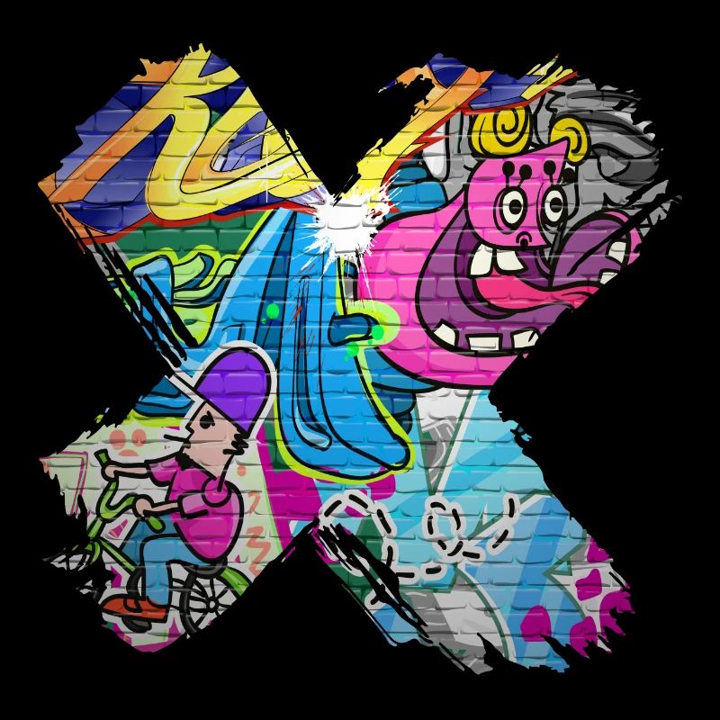 Graffiti-Stil Splash Hip Hop Farben Maler Farbe