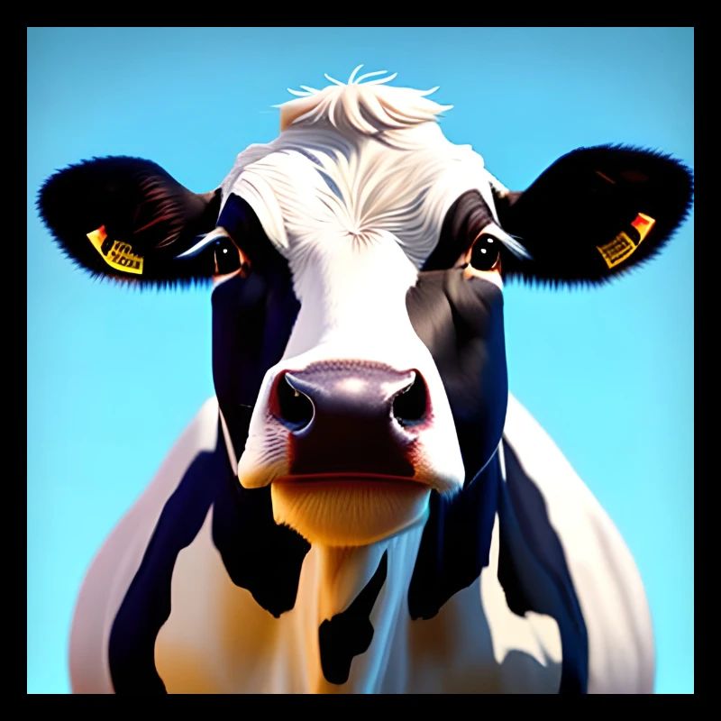 Vache noire et blanche