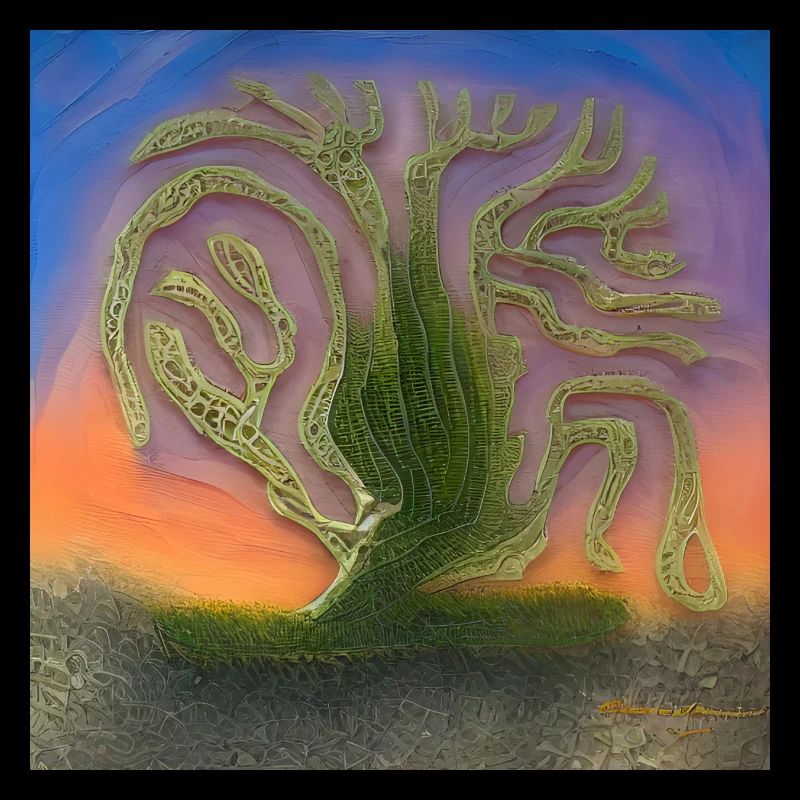 Alter Baum an einem sonnigen Tag