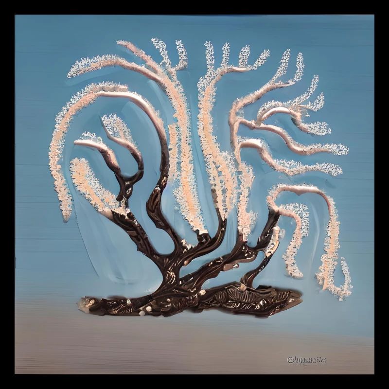 old flowering tree during sunny spring day