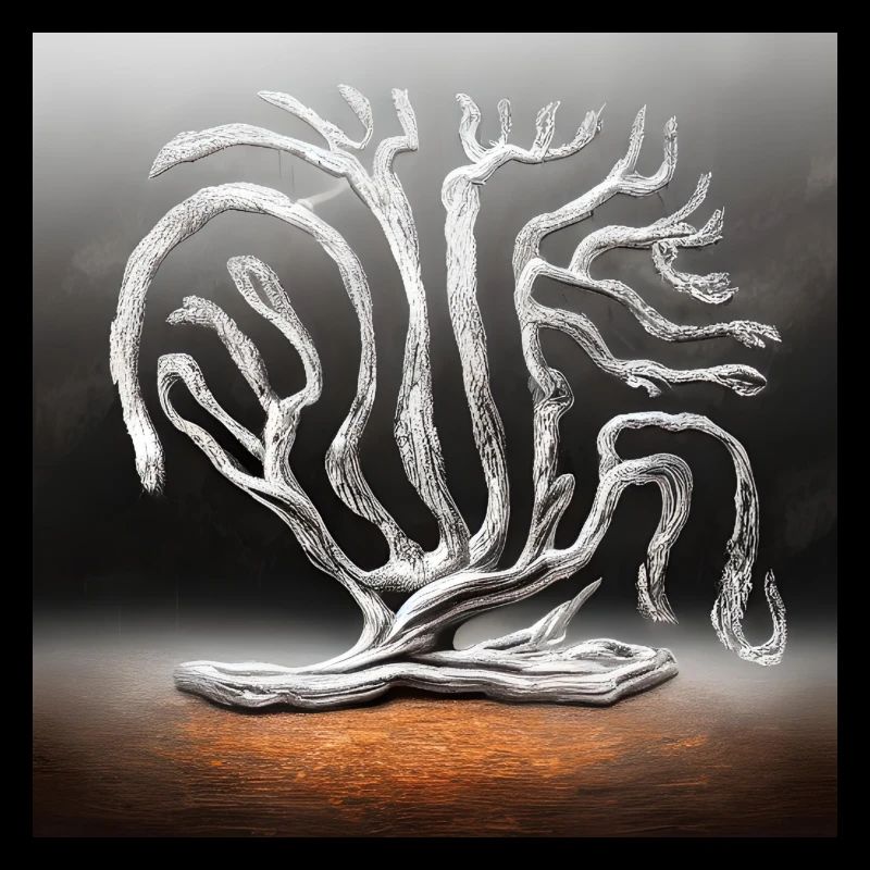 old tree hited by lightning