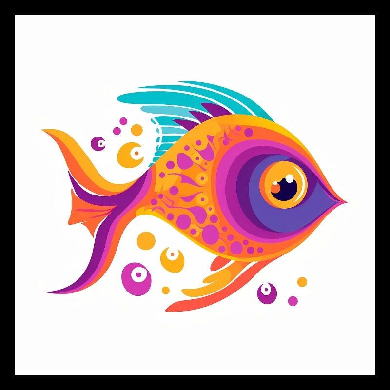 Wunderschöner Bunter Fisch schwimmt im Meer
