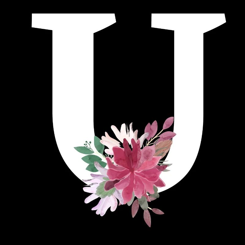 Lettre u floral