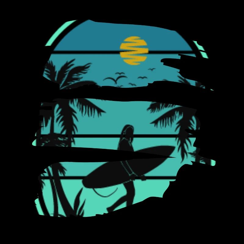 Mood summer beach surf