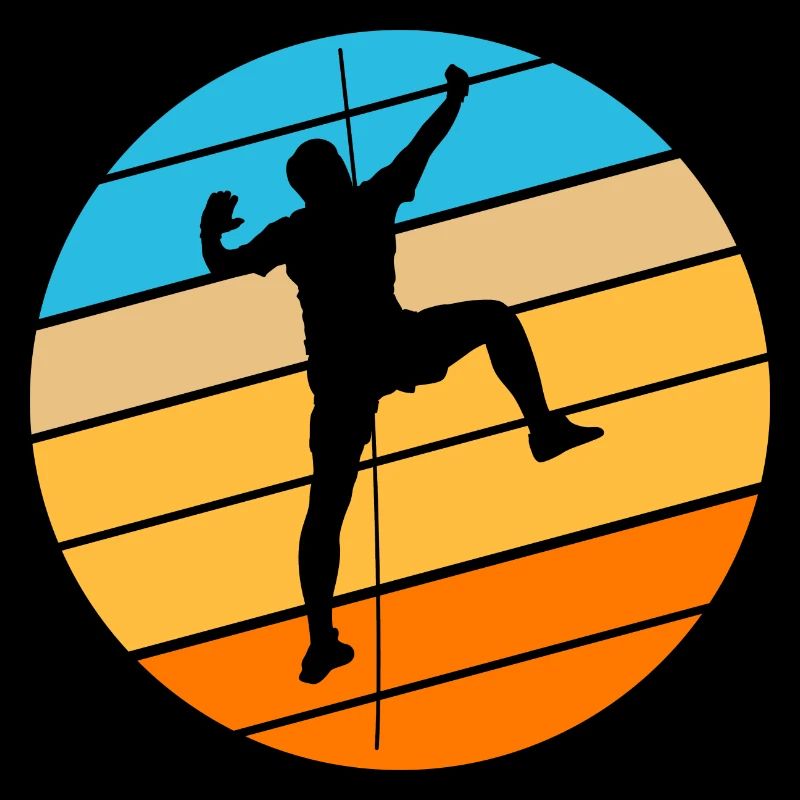 Alpinisme Bloc Retro Grimpeur