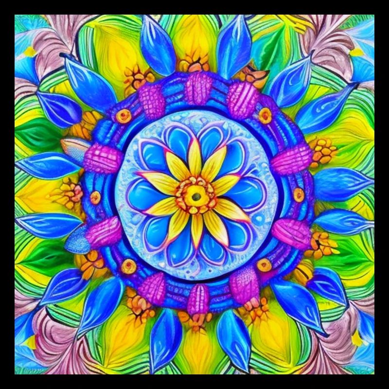 Botanical Mandala Ölgemälde