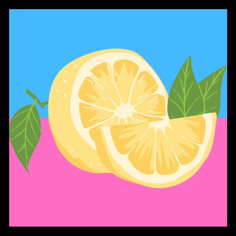 Citron rose et bleu