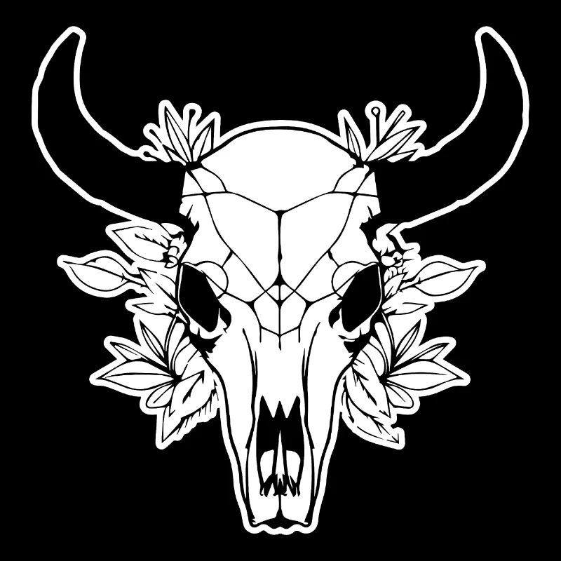 Crâne de vache Boho