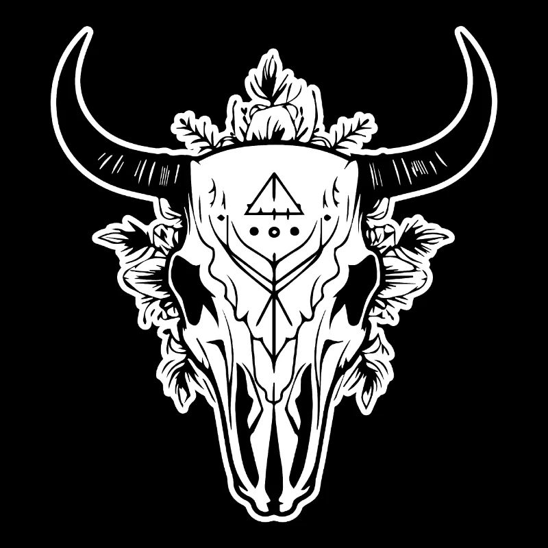 Crâne de vache Boho