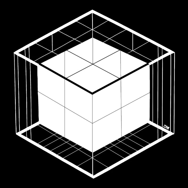 Cosmic Mirror Cube in White