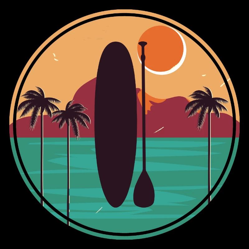 SUP vintage Stand Up Paddle | Vacances d’été Soleils