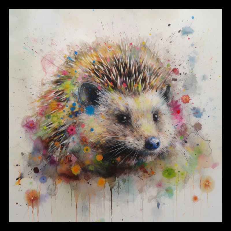 Modern & Colourful Hedgehog Wall Art by Bodhi