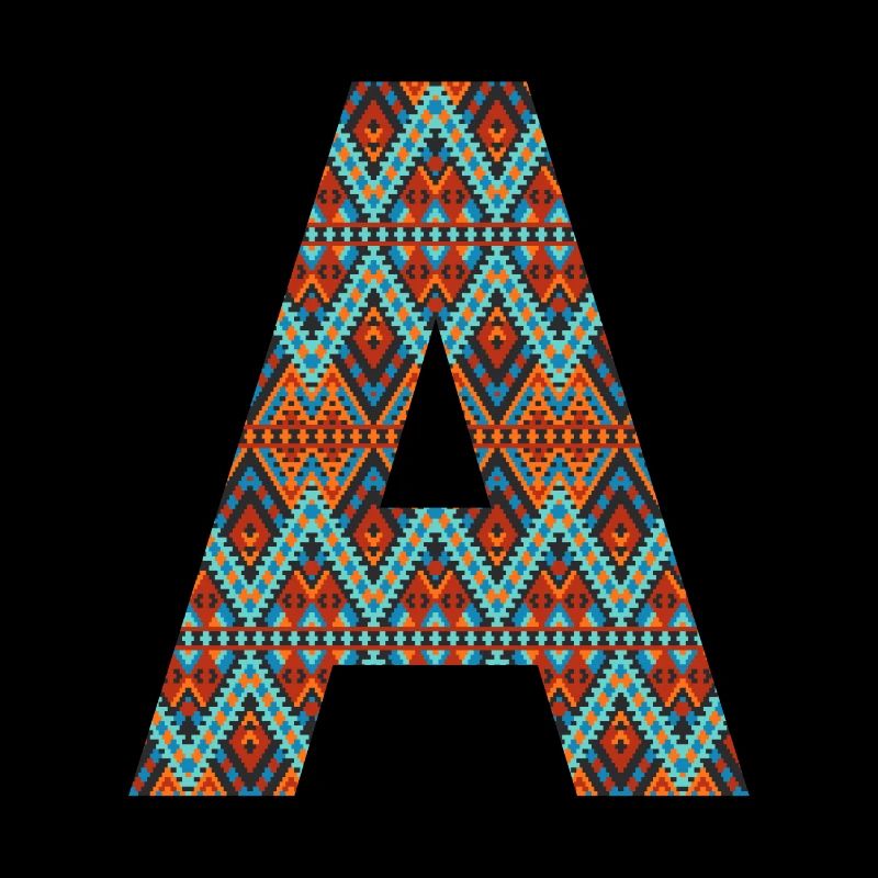 Buchstabe A- Boho-Design