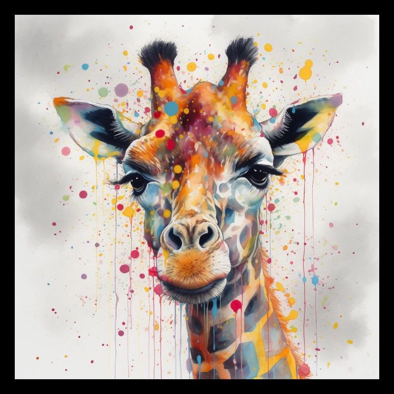 Modern & Colourful Giraffe Wall Art by Bodhi