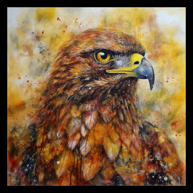 Modern & Colourful Eagle Wall Art by Bodhi
